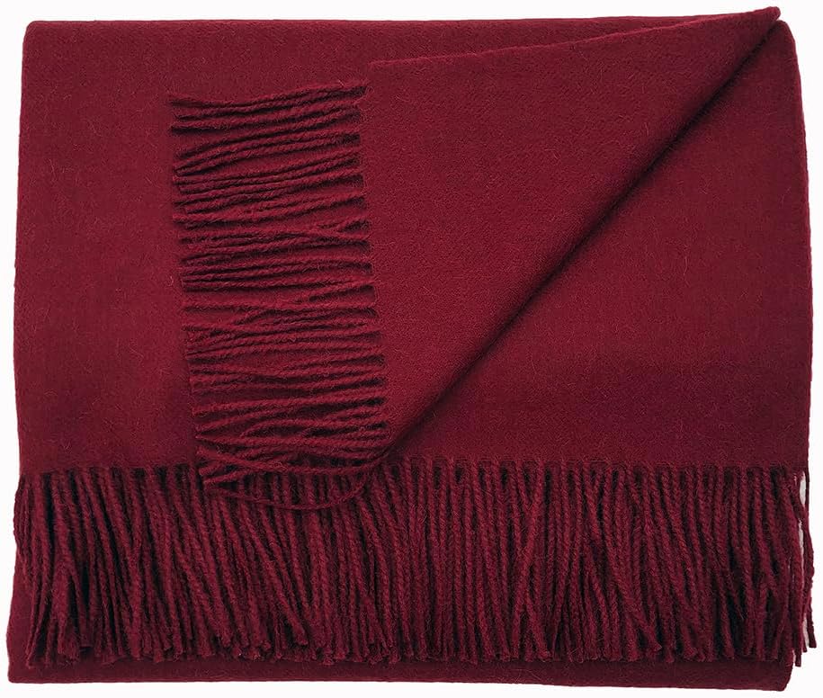 100% Baby Alpaca Throw Blanket, Our Solid Color Throw\/Afghan - Image 3