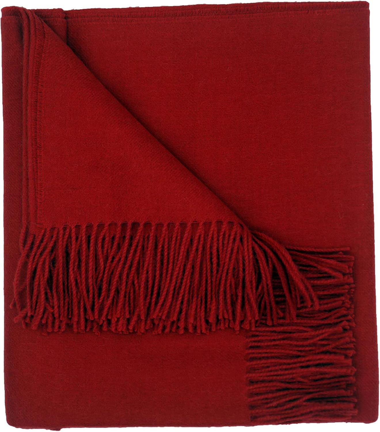 100% Baby Alpaca Throw Blanket, Our Solid Color Throw/Afghan