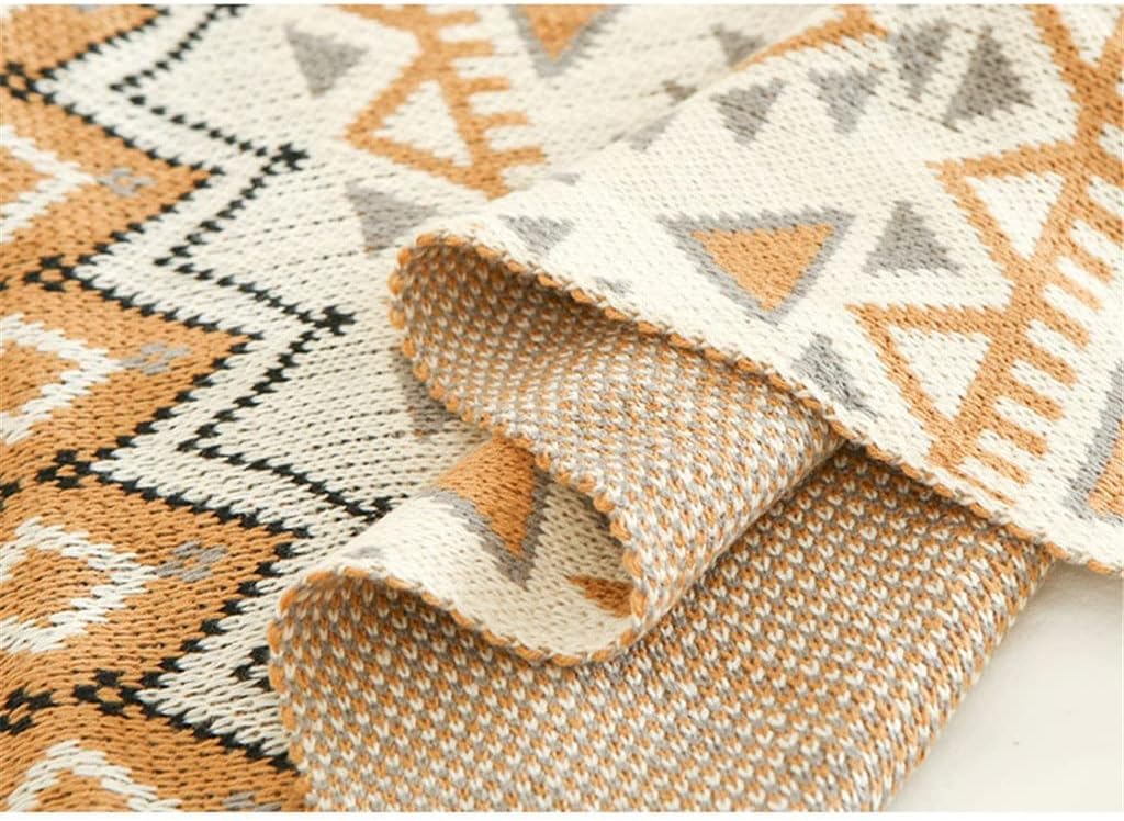 AFPSDLFJDLS Bohemian Sofa Throw Blanket Stylish Plaid Nap Blanket Small Throw Blanket End of Bed Blanket - Image 6
