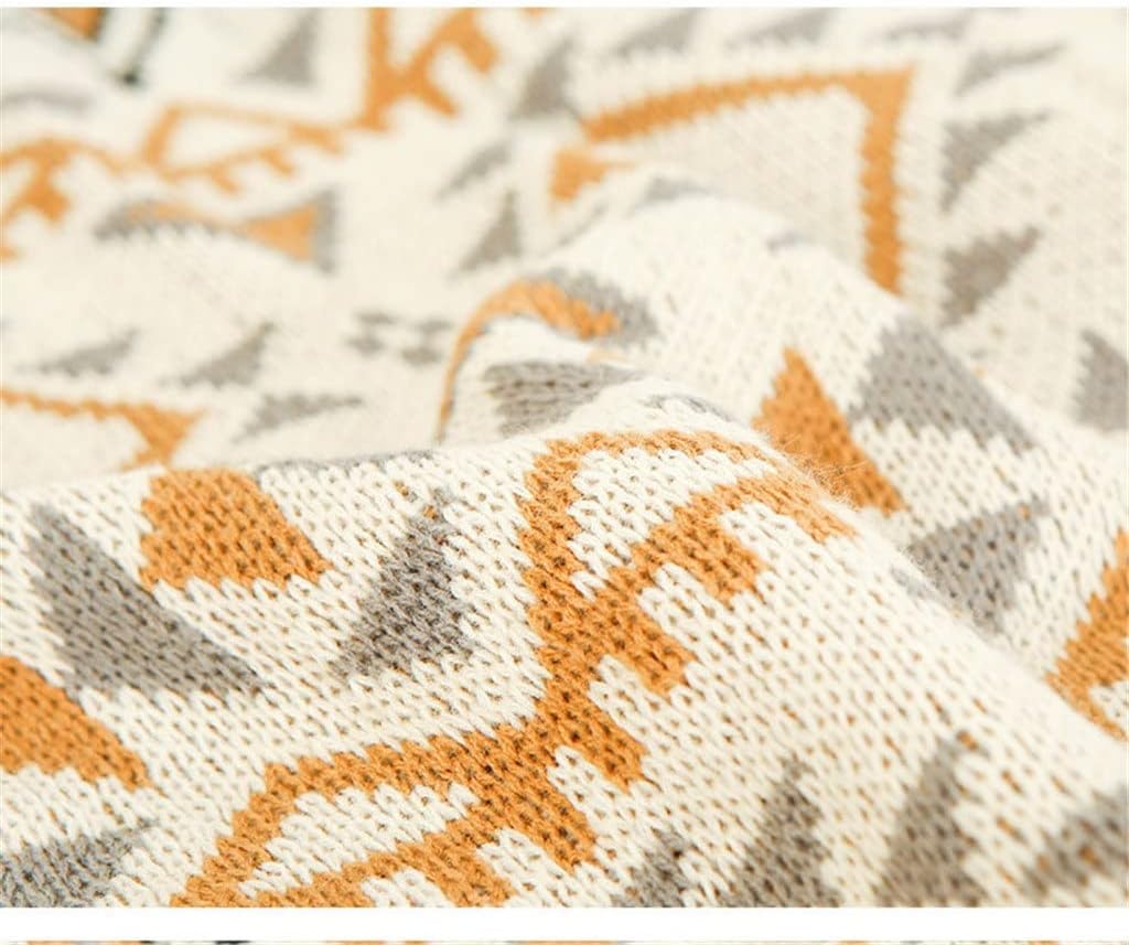 AFPSDLFJDLS Bohemian Sofa Throw Blanket Stylish Plaid Nap Blanket Small Throw Blanket End of Bed Blanket - Image 5