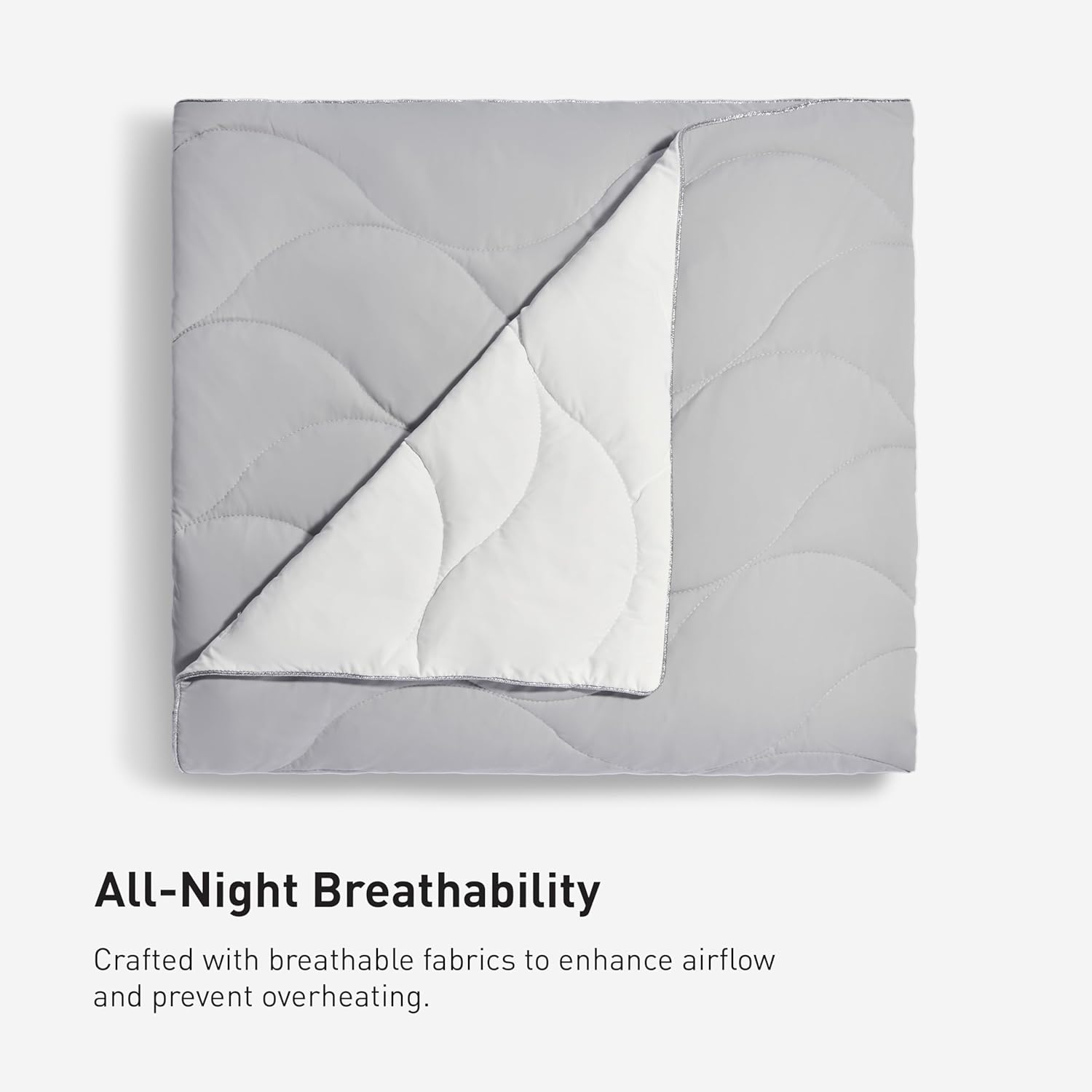 Bedgear Cooling Performance Throw Blanket 50" x 70" Grey - Image 3