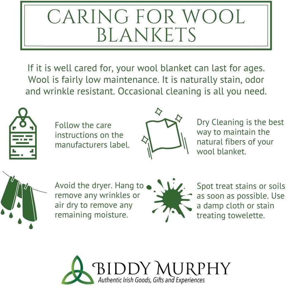 Biddy Murphy 100% Irish Lambswool Throw Toss Blanket Tartan Plaid Green\/White i##e##s: Soft ^^ Warm ^^ Traditional Celtic ^^ Imported from Ireland ^^ Heirloom Quality :i##e##s - Image 8