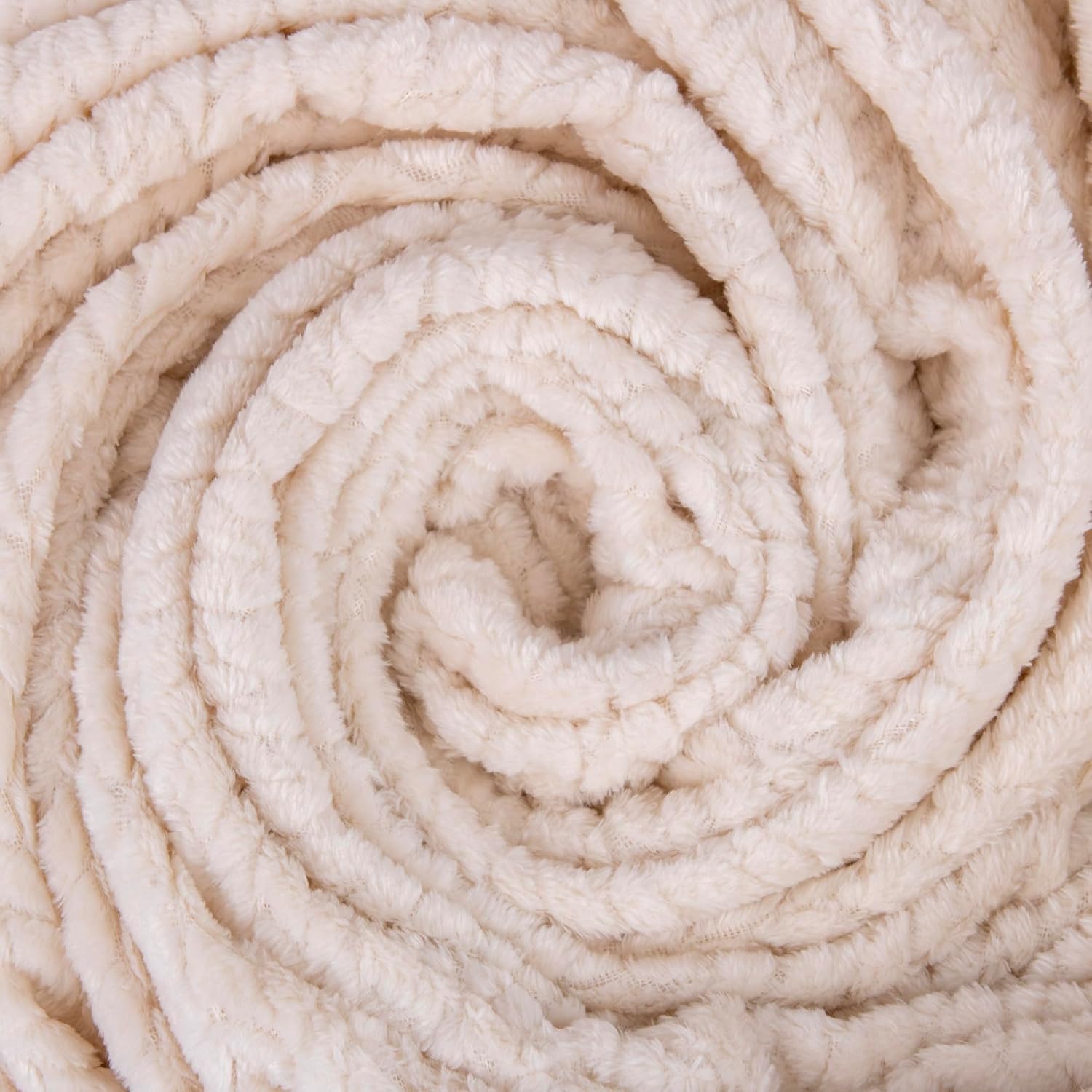 Bulk Throw Blankets Chenille Throw Blankets 24 Pack Chenille 250 GSM Cream White Pack i##e##s: for Wedding Favors ^^ for Bed Couches and Sofas ^^ Guests ^^ Donation :i##e##s - Image 4