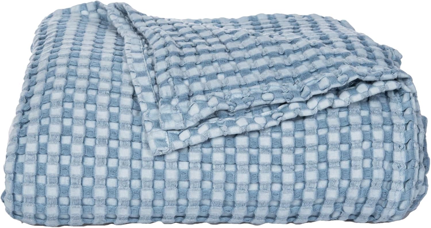 C&F Home 90"x92" Ivory Full\/Queen Luxury Premium 50% Natural Fibers 50% Cotton Waffle Lightweight Breathable Cooling Weighted Throw Blanket Home Living Room Bedroom Couch Sofa Cozy Fall Autumn Harvest - Image 12