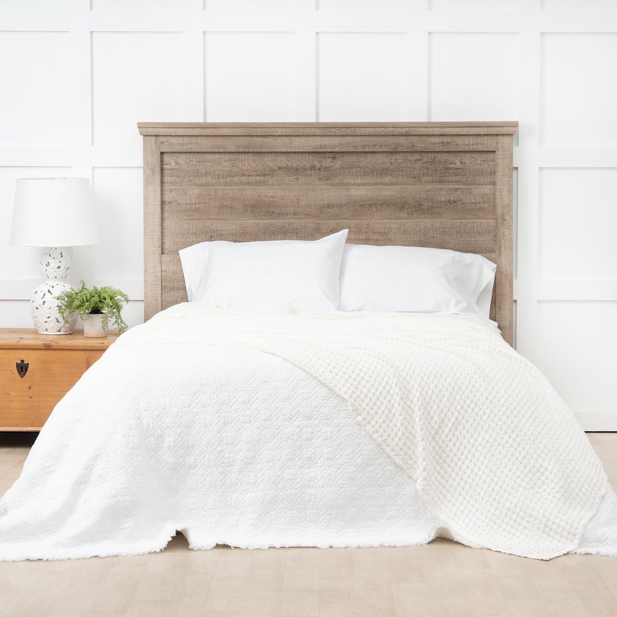 C&F Home 90"x92" Ivory Full\/Queen Luxury Premium 50% Natural Fibers 50% Cotton Waffle Lightweight Breathable Cooling Weighted Throw Blanket Home Living Room Bedroom Couch Sofa Cozy Fall Autumn Harvest - Image 6