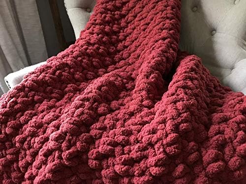 Chunky Chenille Knit Blanket - Soft Throw - Home Decor - Cozy Bedroom - Non-Shedding - Breathable - Anniversary Present - 50x60 - Image 6