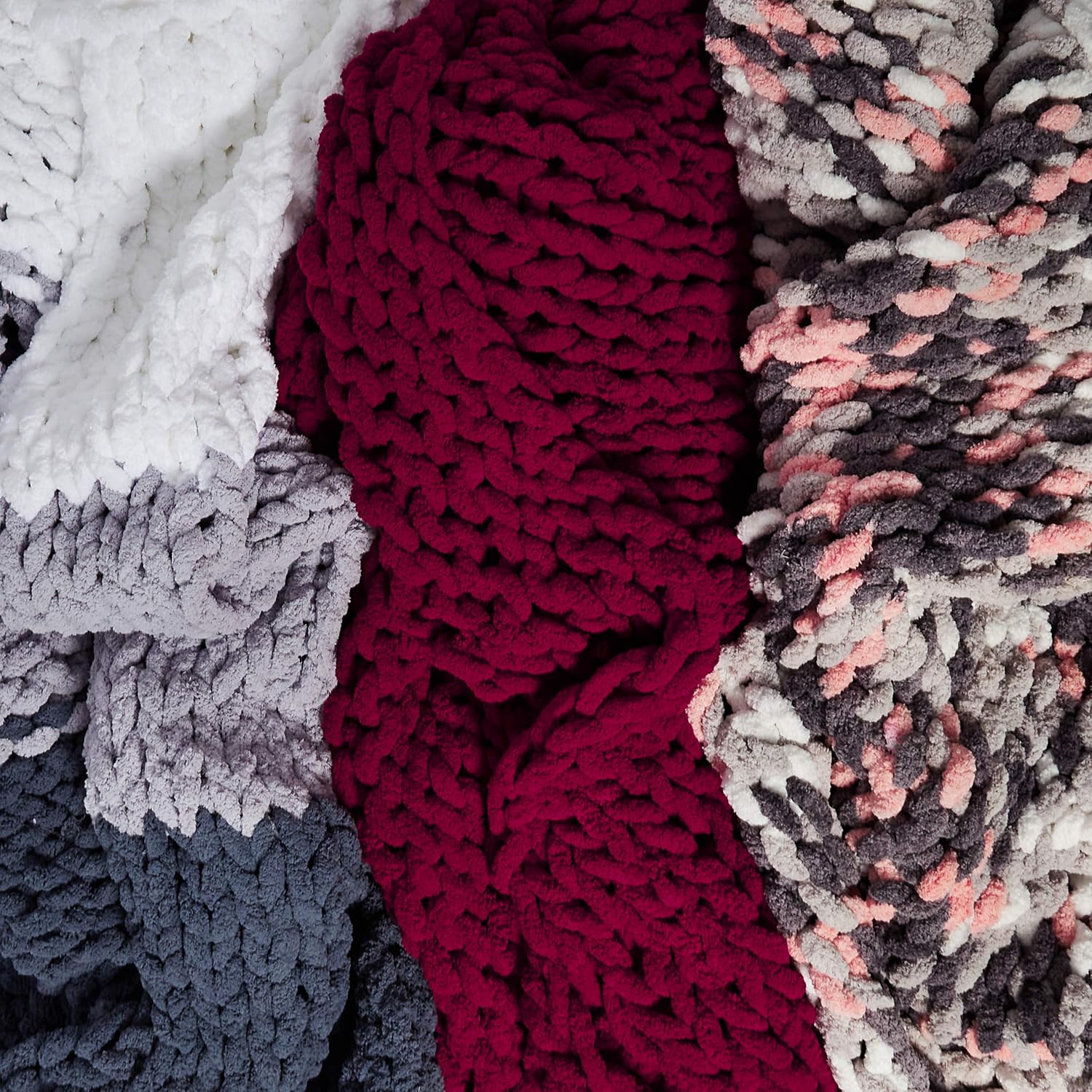 Chunky Chenille Knit Blanket - Soft Throw - Home Decor - Cozy Bedroom - Non-Shedding - Breathable - Anniversary Present - 50x60 - Image 3