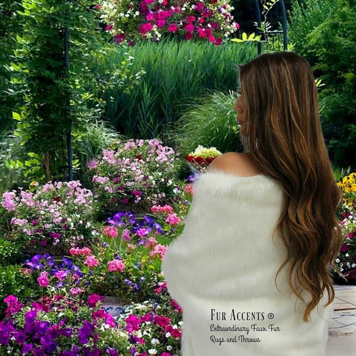 Fur Accents Faux Fur, Bunny Rabbit Throw Blanket with Velvety Soft Minky Cuddle Lining, Bedspread, Throw, Comforter, Hand Made to Order USA (King Size, Pink) - Image 2