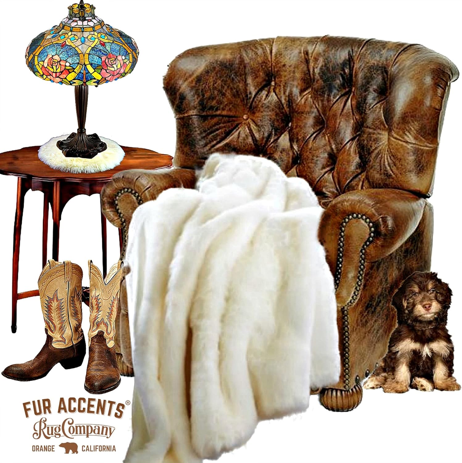 Fur Accents Faux Fur, Bunny Rabbit Throw Blanket with Velvety Soft Minky Cuddle Lining, Bedspread, Throw, Comforter, Hand Made to Order USA (King Size, Pink) - Image 7