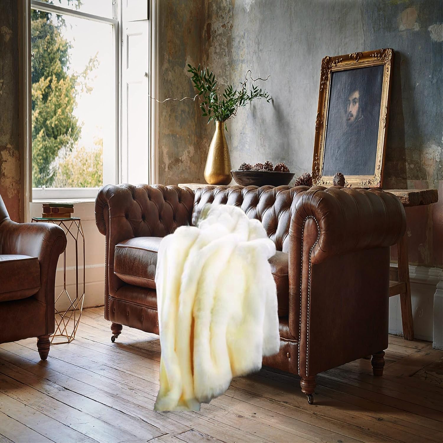 Fur Accents Faux Fur, Bunny Rabbit Throw Blanket with Velvety Soft Minky Cuddle Lining, Bedspread, Throw, Comforter, Hand Made to Order USA (King Size, Pink) - Image 3