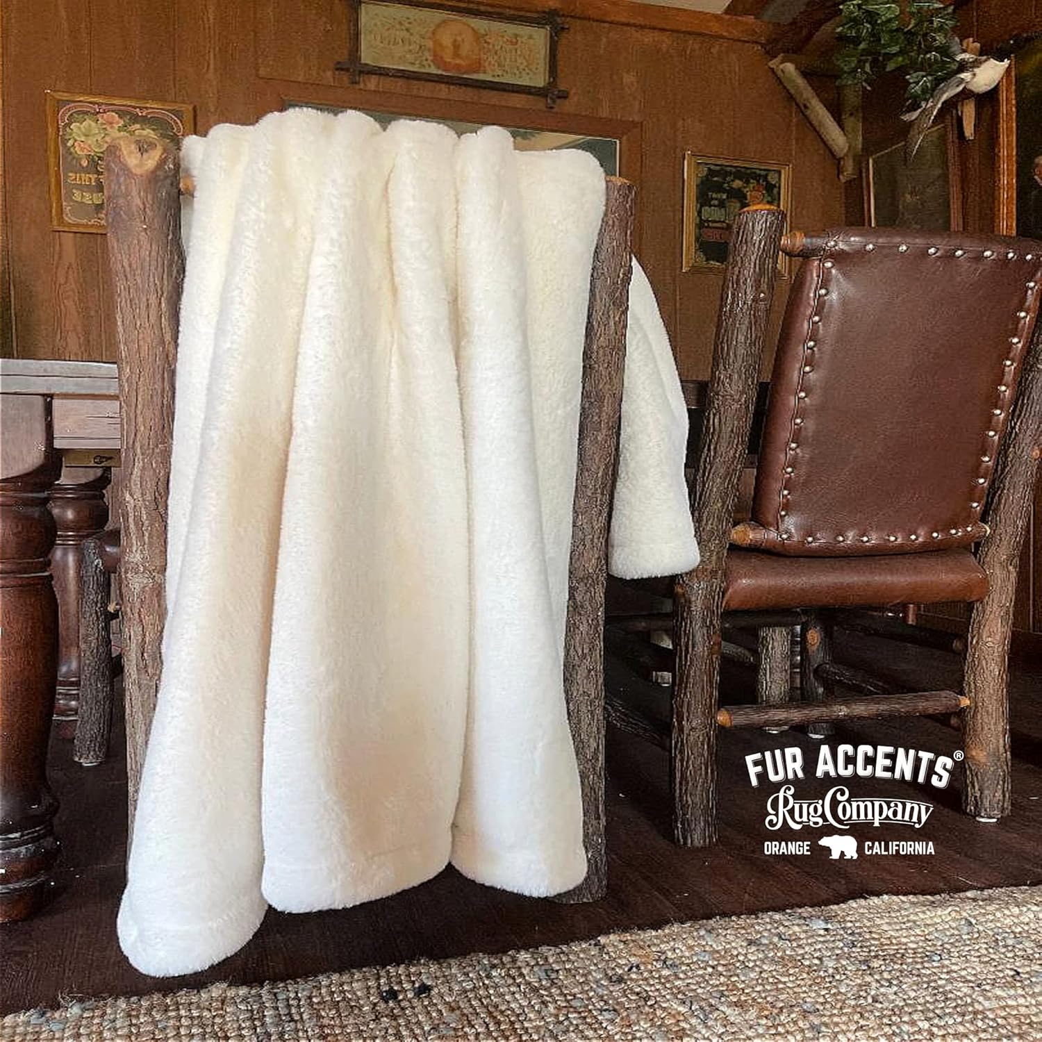 Fur Accents Faux Fur, Bunny Rabbit Throw Blanket with Velvety Soft Minky Cuddle Lining, Bedspread, Throw, Comforter, Hand Made to Order USA (King Size, Pink) - Image 4