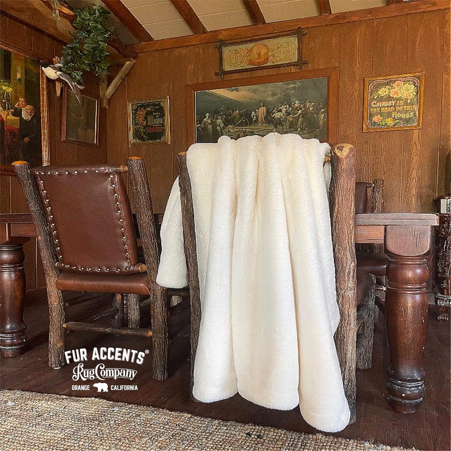 Fur Accents Faux Fur, Bunny Rabbit Throw Blanket with Velvety Soft Minky Cuddle Lining, Bedspread, Throw, Comforter, Hand Made to Order USA (King Size, Pink) - Image 5