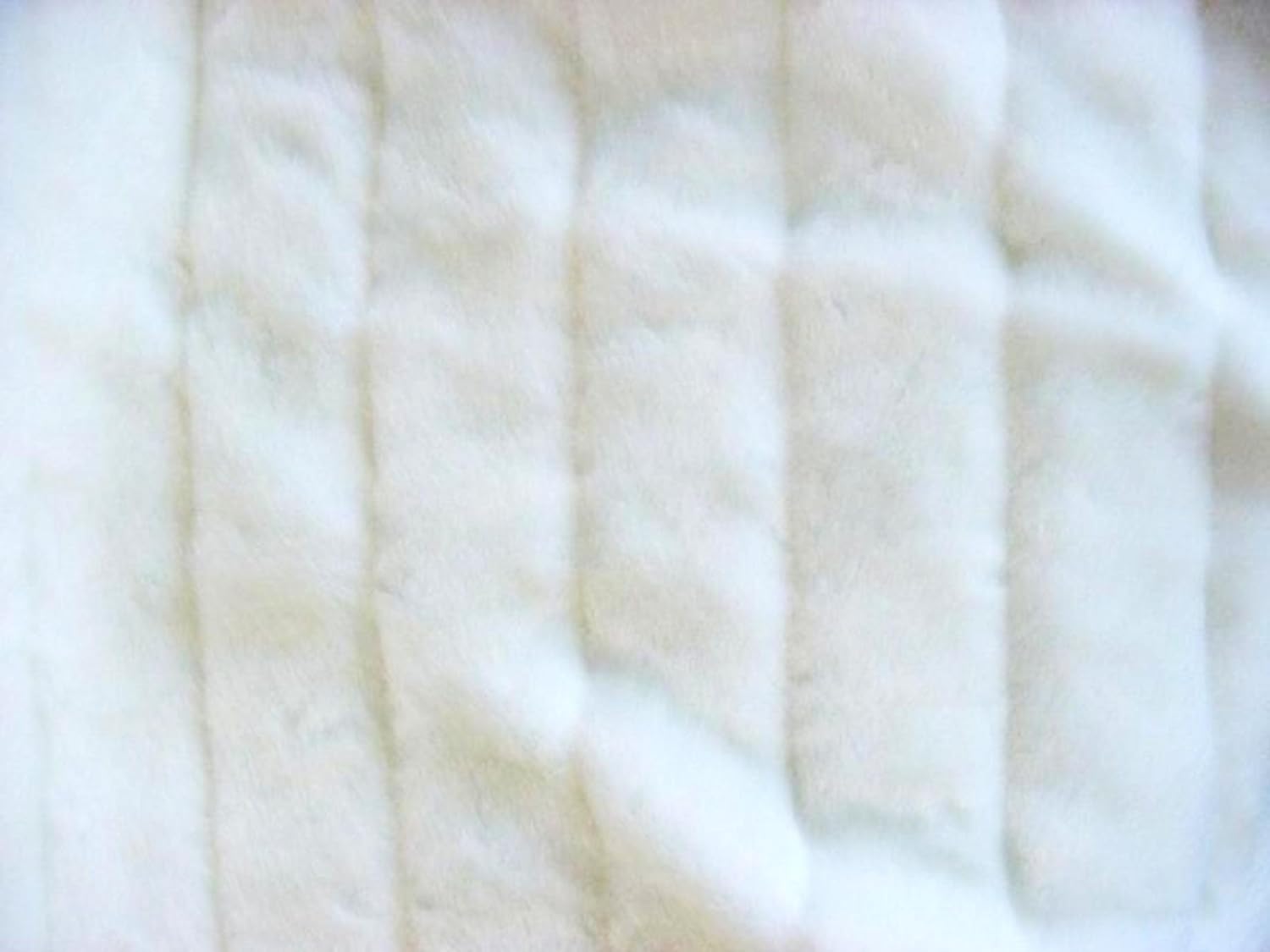 Fur Accents Luxury Faux Fur Minky Channel Mink Throw Blanket\/Plush Soft Bedding (5'x8', White) - Image 2