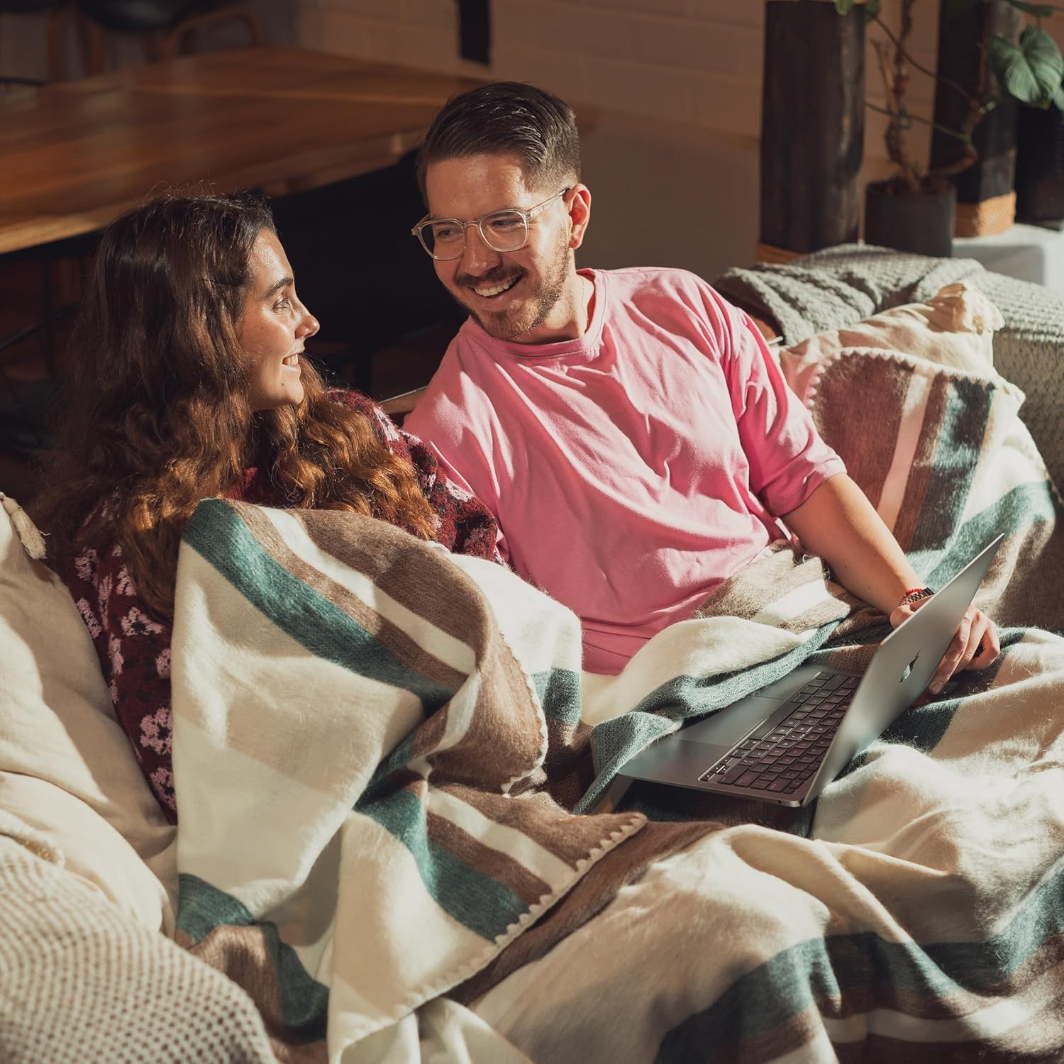 INTI REPUBLIC Alpaca Wool Throw Blanket | Ultra Soft, Lightweight, Warm, Breathable, Non-Itchy | Classic, Elegant-Minimalist Design for Bed, Couch, Travel, or Gift | 90" L x 64" W (Earth Tones) - Image 6