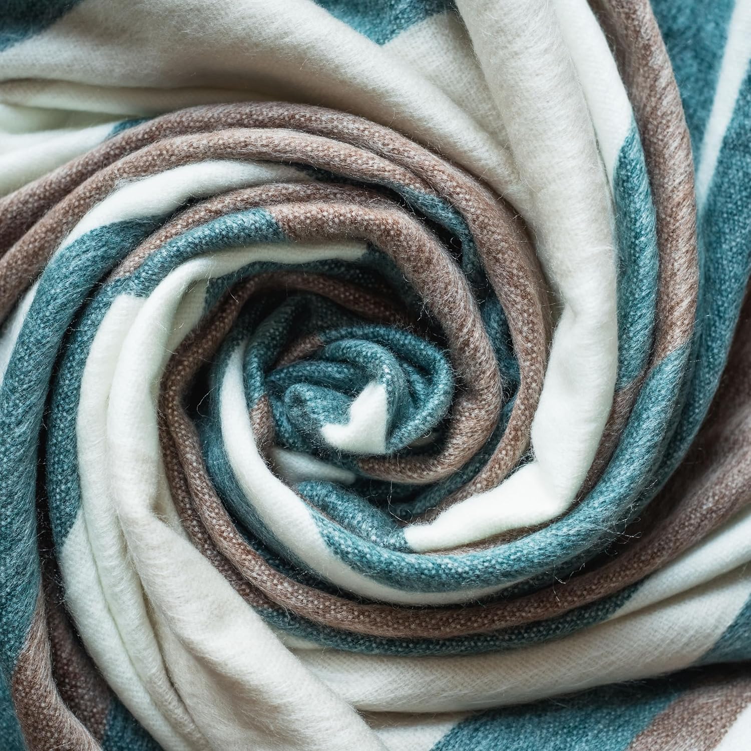 INTI REPUBLIC Alpaca Wool Throw Blanket | Ultra Soft, Lightweight, Warm, Breathable, Non-Itchy | Classic, Elegant-Minimalist Design for Bed, Couch, Travel, or Gift | 90" L x 64" W (Earth Tones) - Image 5