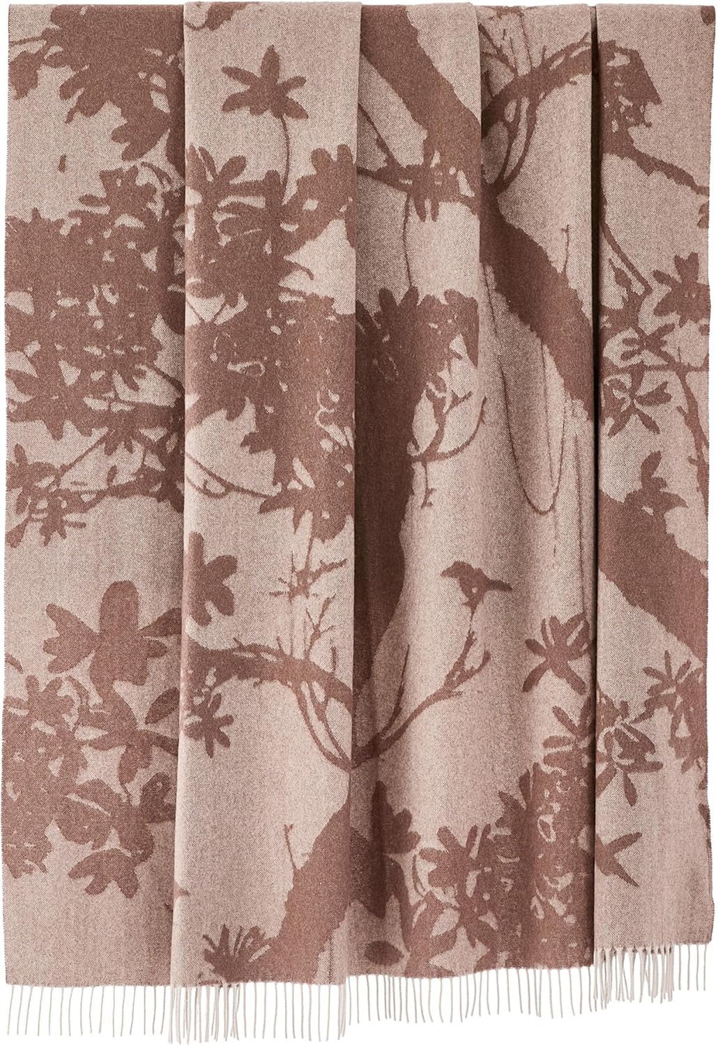 Lush Decor x Chuks Collins Sylvan Drift Throw Blanket Single 60" W x 70" L Brown - Cozy Wool Blanket - Botanical Throw - Super Soft Blanket for Bed, Couch, or Chair - Image 6