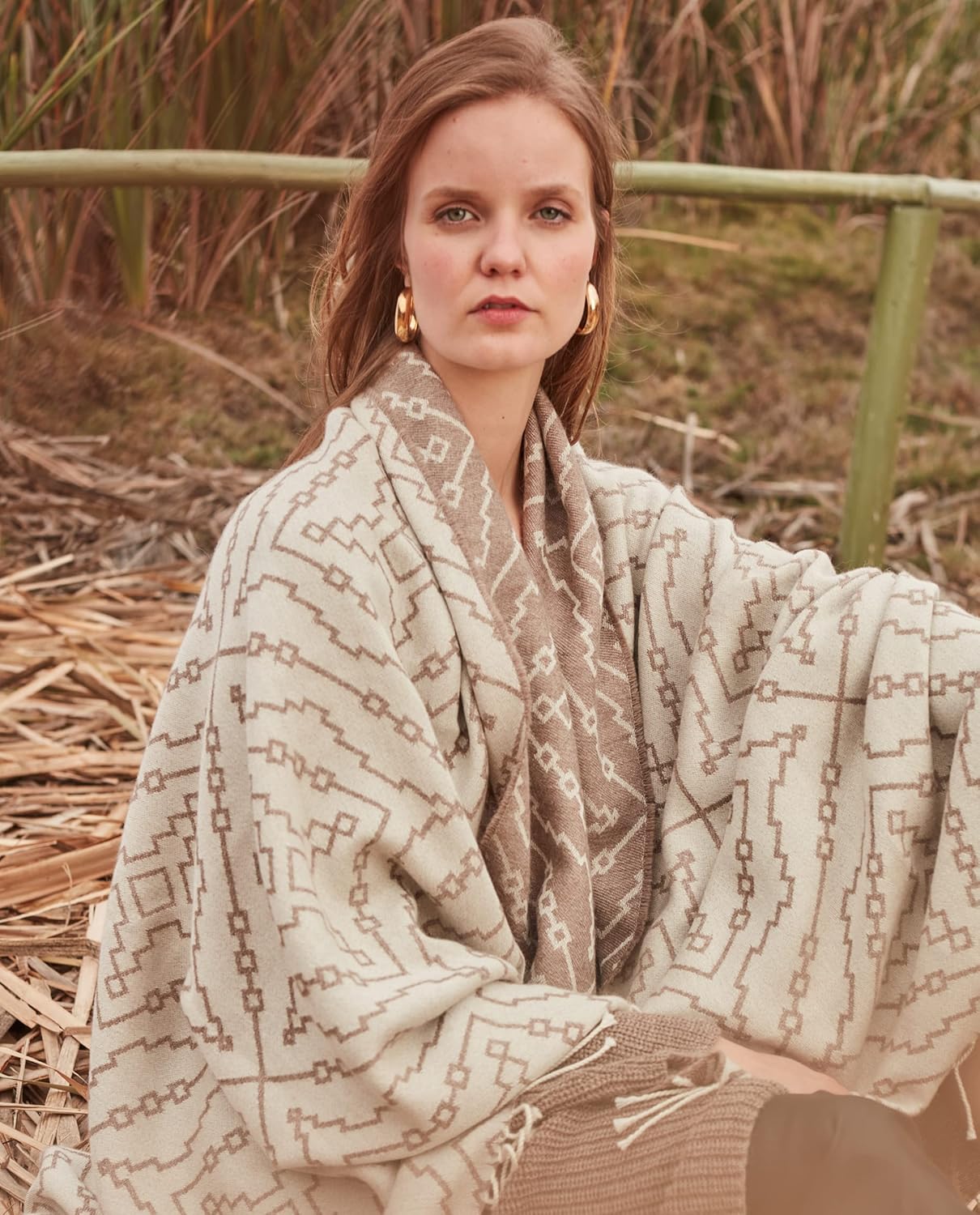 Maras 100% Baby Alpaca Wool Throw Blanket Large Sand\/Ivory i##e##s: Ultra-Soft ^^ Luxurious ^^ All-Season ^^ Cozy Wrap ^^ Bed & Sofa Blanket ^^ Indoor ^^ Outdoor & Travel ^^ for Men & Women ^^ Winter Blanket :i##e##s - Image 8