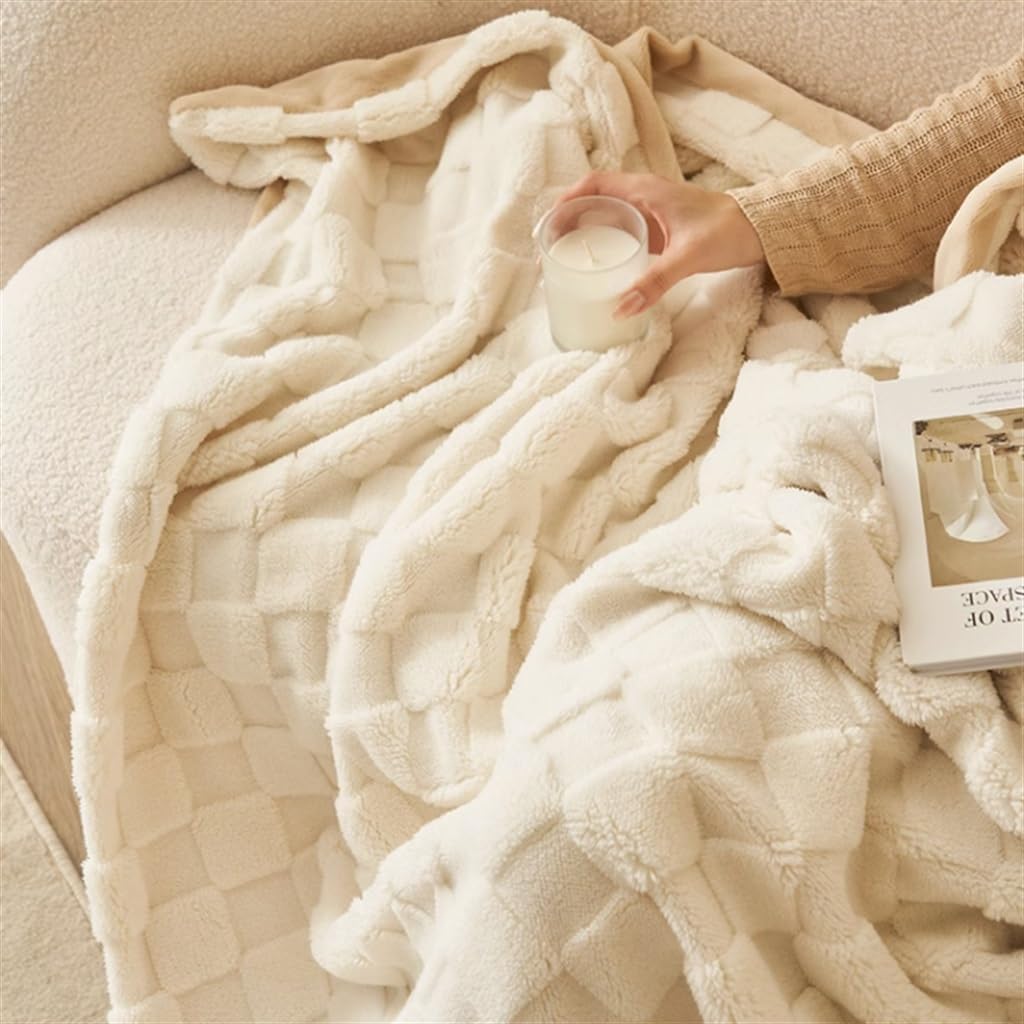 MVUYO Thick Milk Fleece Blanket Office Nap Blanket Sofa Throw Blanket Flannel Coral Fleece Sheets for Bed(180 * 200cm) - Image 3