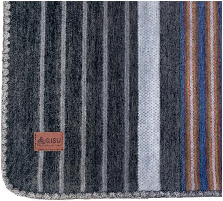 QISU Alpaca Wool Blanket Throw 85 x 65 inches Blue Variegated i##e##s: Ultra-Soft ^^ Warm ^^ Large ^^ Hypoallergenic ^^ Non-Itchy ^^ Non-Scratchy ^^ Breathable ^^ Beautiful ^^ Variegated :i##e##s - Image 15