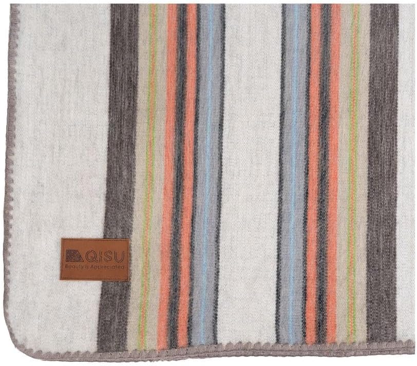 QISU Alpaca Wool Blanket Throw 85 x 65 inches Blue Variegated i##e##s: Ultra-Soft ^^ Warm ^^ Large ^^ Hypoallergenic ^^ Non-Itchy ^^ Non-Scratchy ^^ Breathable ^^ Beautiful ^^ Variegated :i##e##s - Image 16