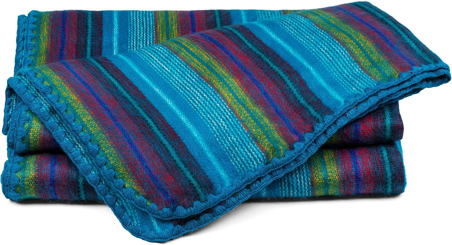 QISU Alpaca Wool Blanket Throw 85 x 65 inches Blue Variegated i##e##s: Ultra-Soft ^^ Warm ^^ Large ^^ Hypoallergenic ^^ Non-Itchy ^^ Non-Scratchy ^^ Breathable ^^ Beautiful ^^ Variegated :i##e##s - Image 4