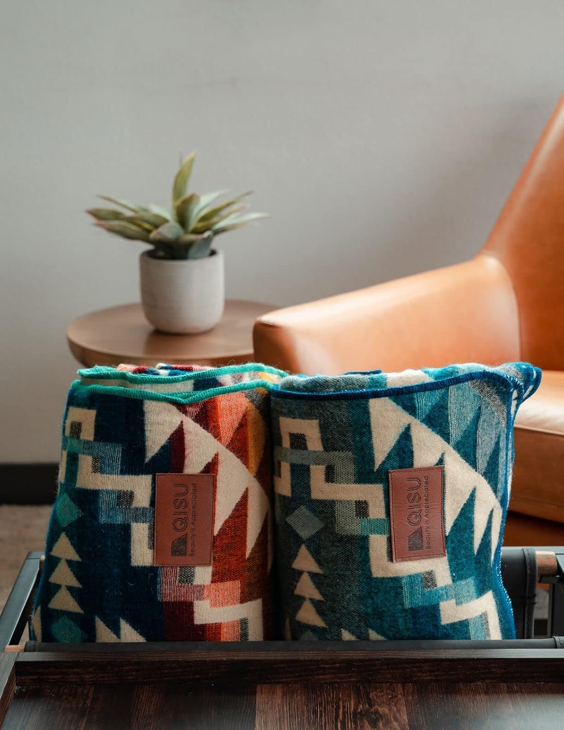 QISU Wool Blanket Throw 94" x 78" Rainbow i##e##s: Ultra-Soft ^^ Warm ^^ Large ^^ Handmade in Ecuador ^^ by Local Artisans ^^ Hypoallergenic ^^ Breathable ^^ Beautiful :i##e##s - Image 9