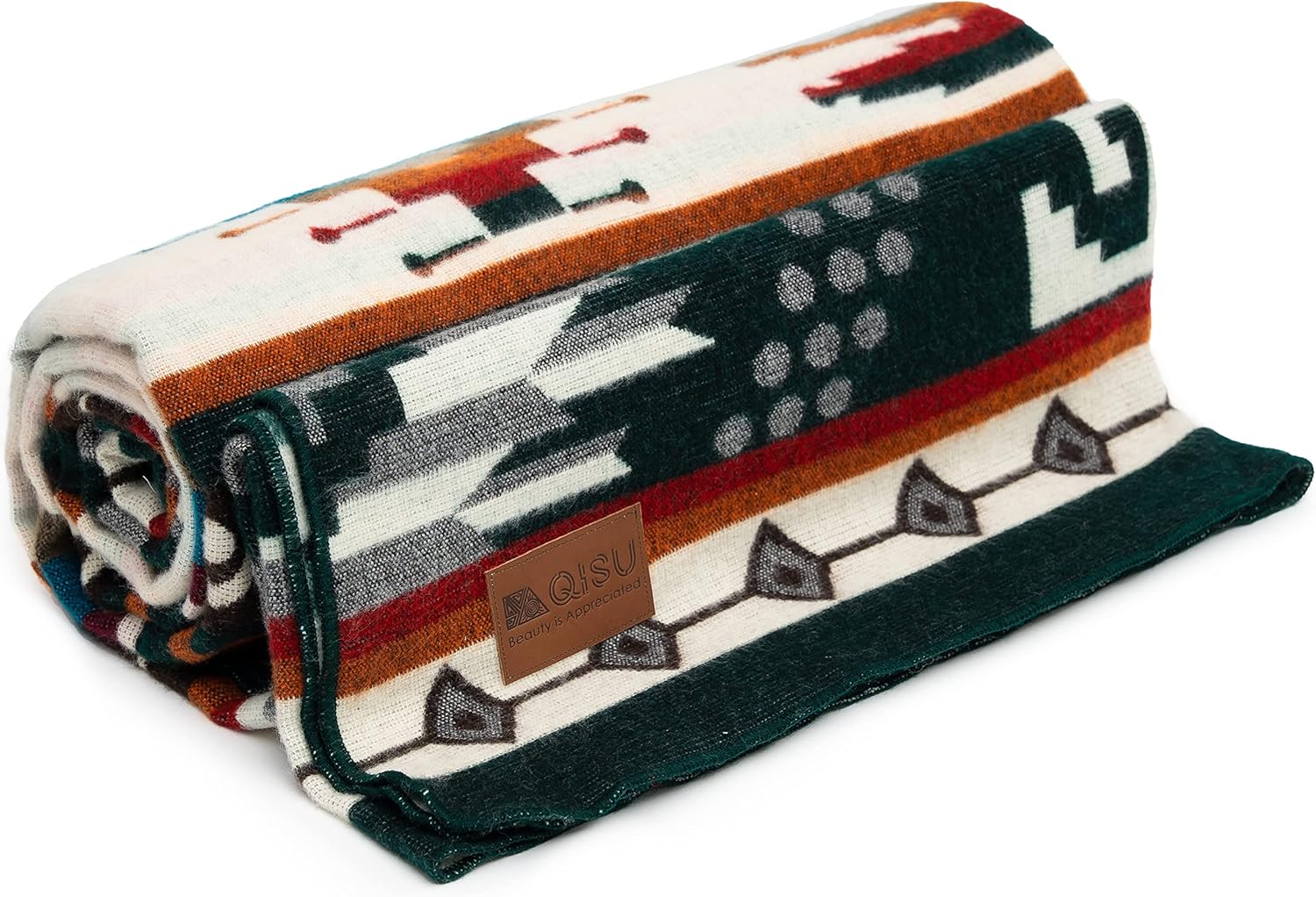 QISU Wool Blanket Throw 94" x 78" Rainbow i##e##s: Ultra-Soft ^^ Warm ^^ Large ^^ Handmade in Ecuador ^^ by Local Artisans ^^ Hypoallergenic ^^ Breathable ^^ Beautiful :i##e##s - Image 18