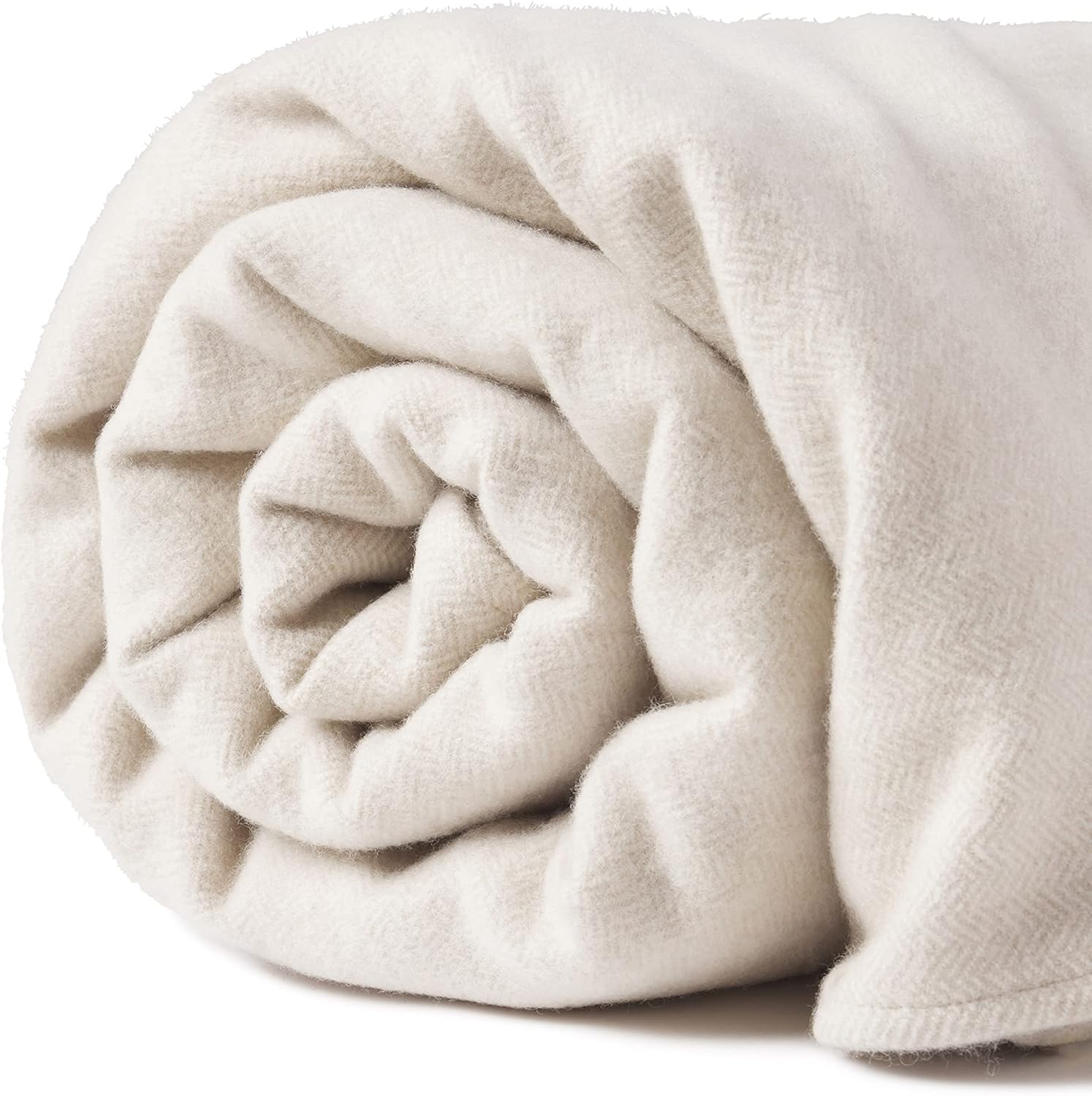 State Cashmere Herringbone Throw Blanket Merino Wool Cashmere Beige\/Ivory 90"x60" i##e##s: Soft ^^ Made with Merino Wool ^^ Sourced from Inner Mongolia ^^ Accent Blanket ^^ for Couch ^^ Sofa ^^ Twin Standard Bed :i##e##s - Image 5