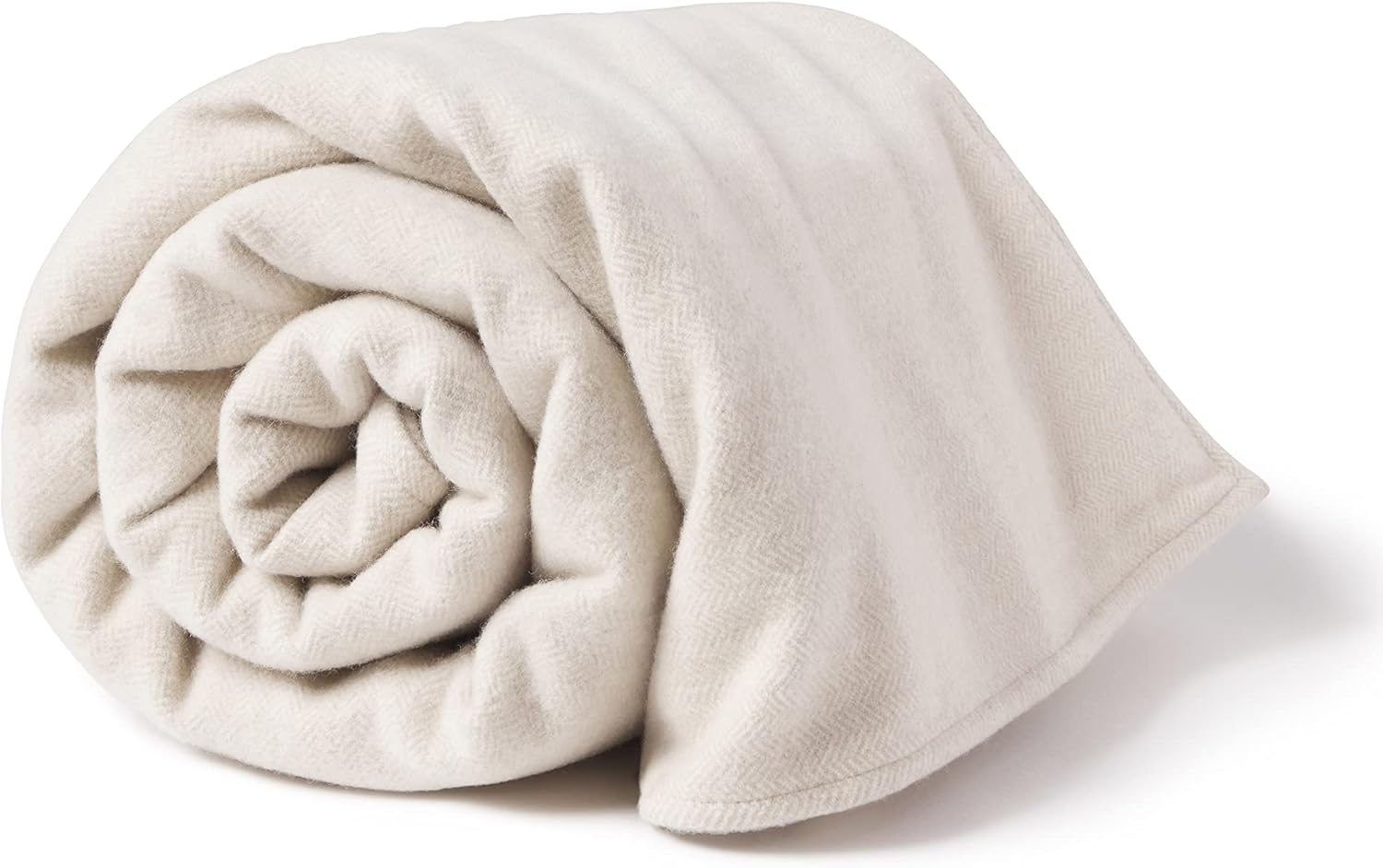 State Cashmere Herringbone Throw Blanket Merino Wool Cashmere Beige\/Ivory 90"x60" i##e##s: Soft ^^ Made with Merino Wool ^^ Sourced from Inner Mongolia ^^ Accent Blanket ^^ for Couch ^^ Sofa ^^ Twin Standard Bed :i##e##s - Image 3