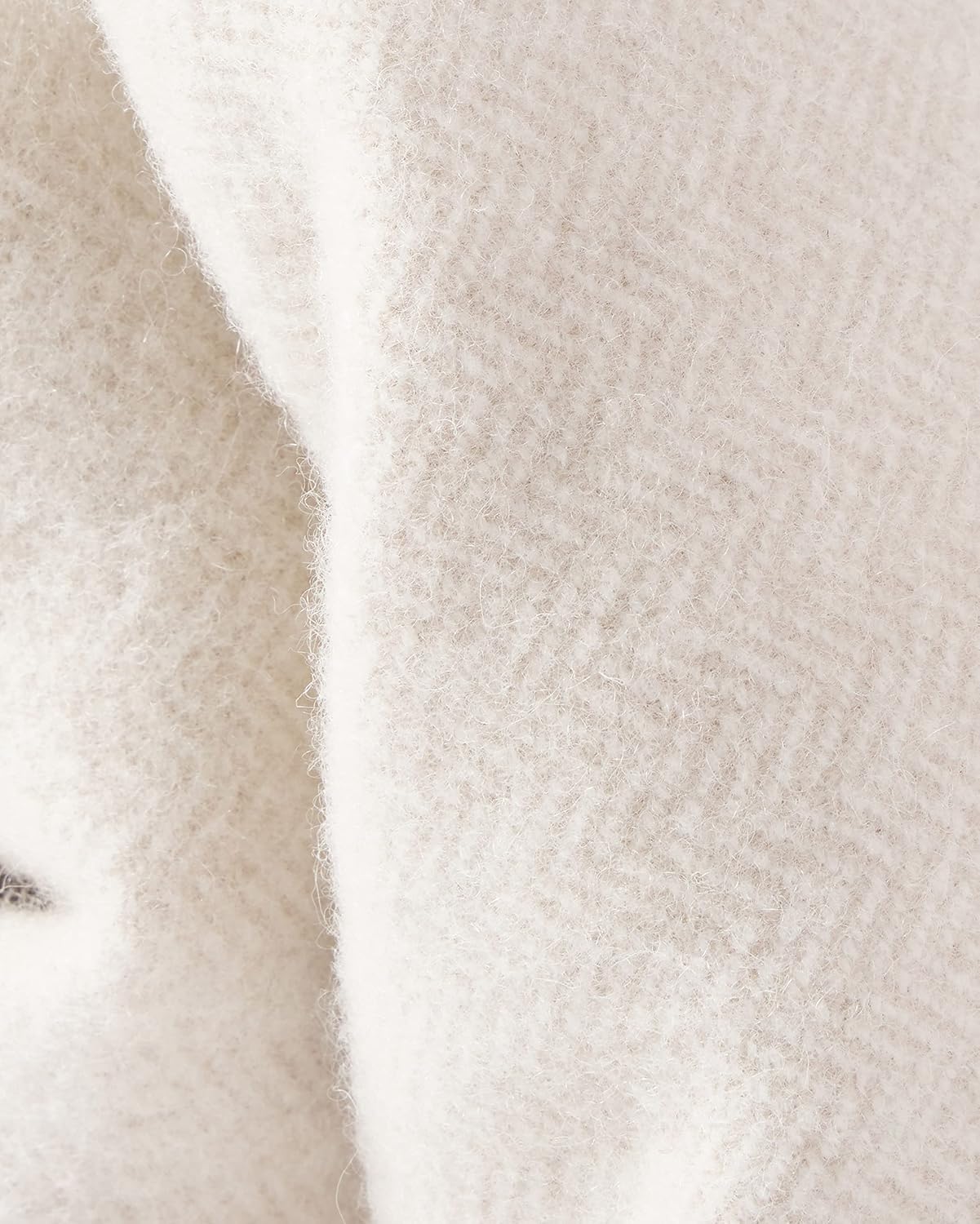 State Cashmere Herringbone Throw Blanket Merino Wool Cashmere Beige\/Ivory 90"x60" i##e##s: Soft ^^ Made with Merino Wool ^^ Sourced from Inner Mongolia ^^ Accent Blanket ^^ for Couch ^^ Sofa ^^ Twin Standard Bed :i##e##s - Image 4