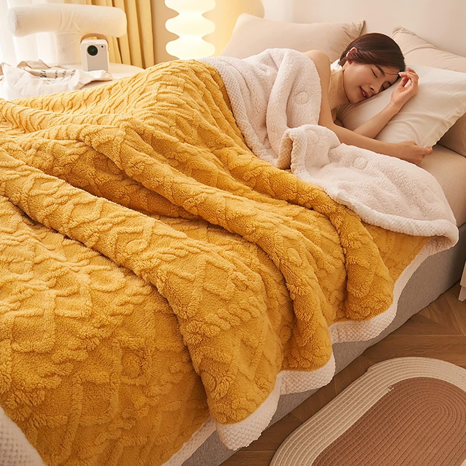 Super Soft Fleece Bed Blankets - Double-Sided, Lightweight and Warm Decorative Throw for Couch or Bed - Luxurious All Season Cozy Blanket - Image 10