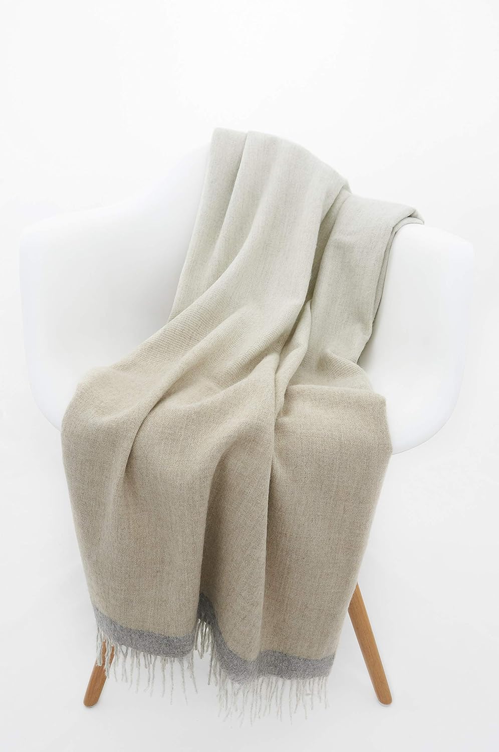 thread + butter Alpaca Wool Throw Blanket Ivory Basketweave i##e##s: Luxury ^^ Sustainably Made ^^ Eco Friendly :i##e##s - Image 11