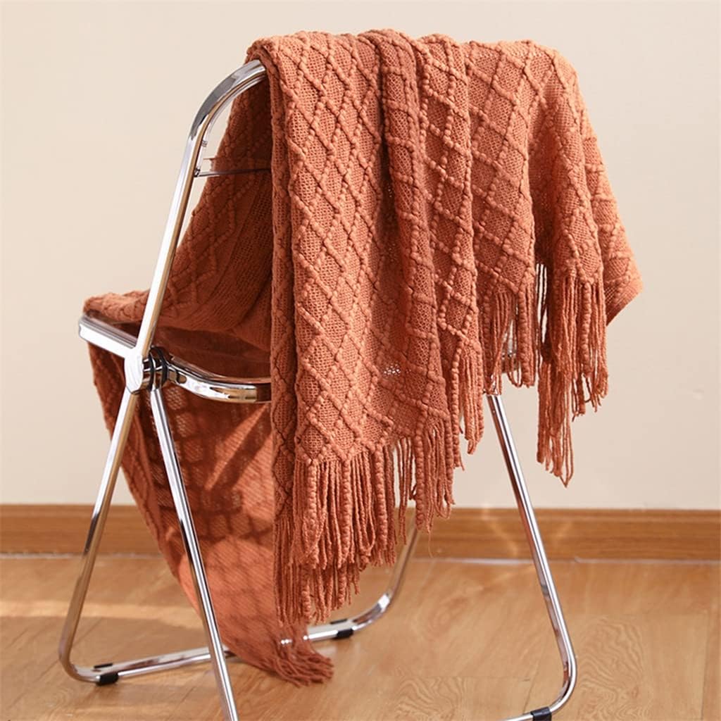 UOHLCX HBJWOV Knitted Plaid Blanket Solid Color Waffle Embossed Blanket Nordic Decorative Blanket for Sofa Bed Throw Chunky Knit Throw Blanket(White-Dinosaur Doodle4,130x220cm) - Image 5