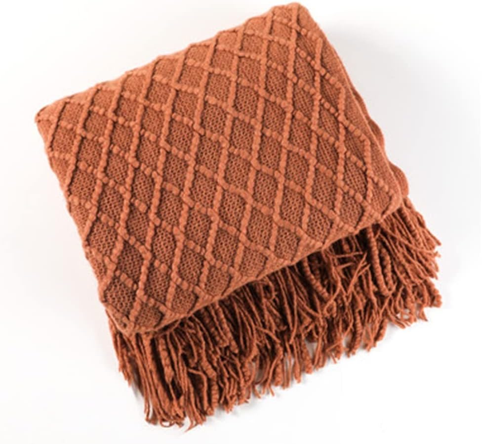 UOHLCX HBJWOV Knitted Plaid Blanket Solid Color Waffle Embossed Blanket Nordic Decorative Blanket for Sofa Bed Throw Chunky Knit Throw Blanket(White-Dinosaur Doodle4,130x220cm) - Image 6