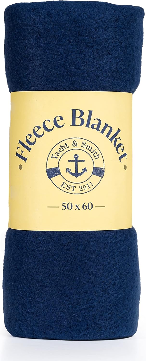 Yacht & Smith Case Pack of 144 Pieces Soft Fleece Blankets 50 X 60, Lightweight, Cozy Warm Throws Dark Colorful Blanket Sofa Travel Outdoor, Wholesale - Image 2